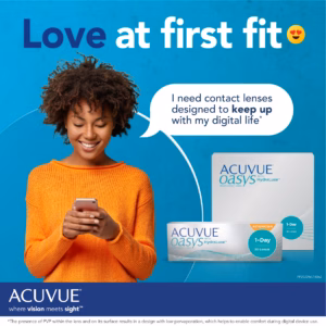 Acuvue Oasys 1-Day contact lens fitting available in Honolulu from Simply Eyes Hawaii.