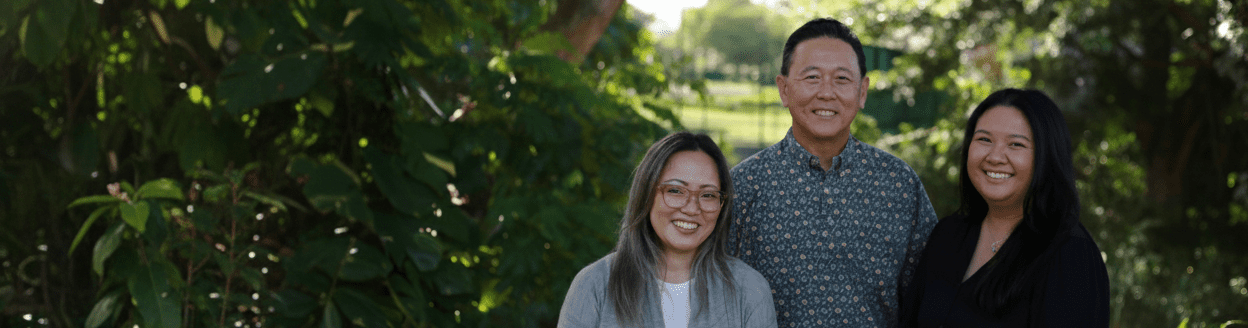 Honolulu eye doctors Dr. Sherry Wong, Dr. Tracie Inouchi, and Dr. Daniel Yamamoto at Simply Eyes Hawaii